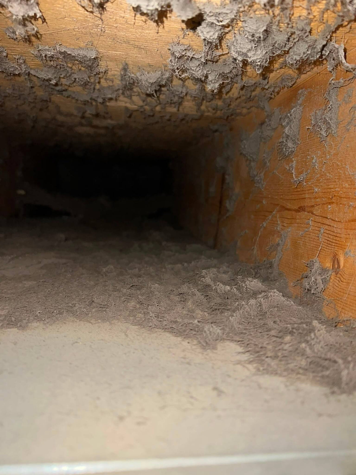 Etobicoke Air Duct Cleaning image 1 showing condition of ducts before cleaning by Power Hvac services Inc.