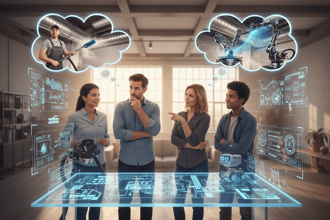 Is AI Taking Over the Duct Cleaning Market people are discussing in the image