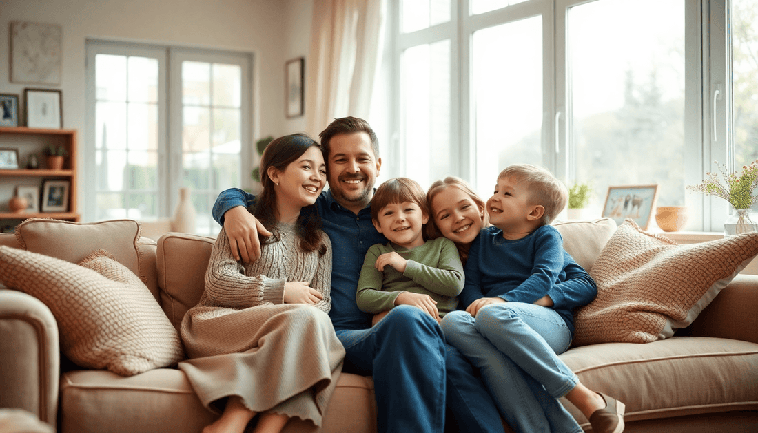 Improve Indoor Air Quality | Professional Duct Cleaning happy family enjoying improved indoor air quality maintained by power hvac services