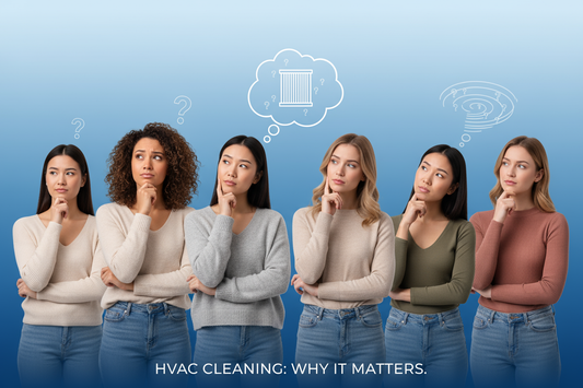 A blue background showing girls thinking Why HVAC Cleaning Service Matters 