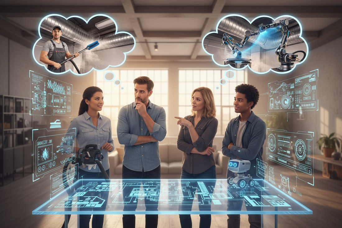 Is AI Taking Over the Duct Cleaning Market people are discussing in the image