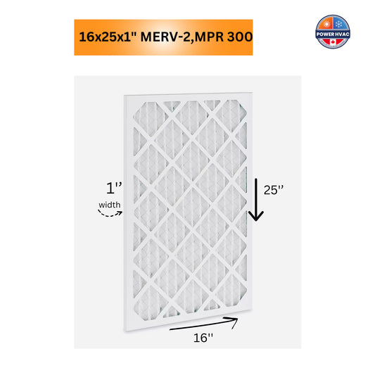 Furnace Filter 16x25x1 MERV-2, MPR-300