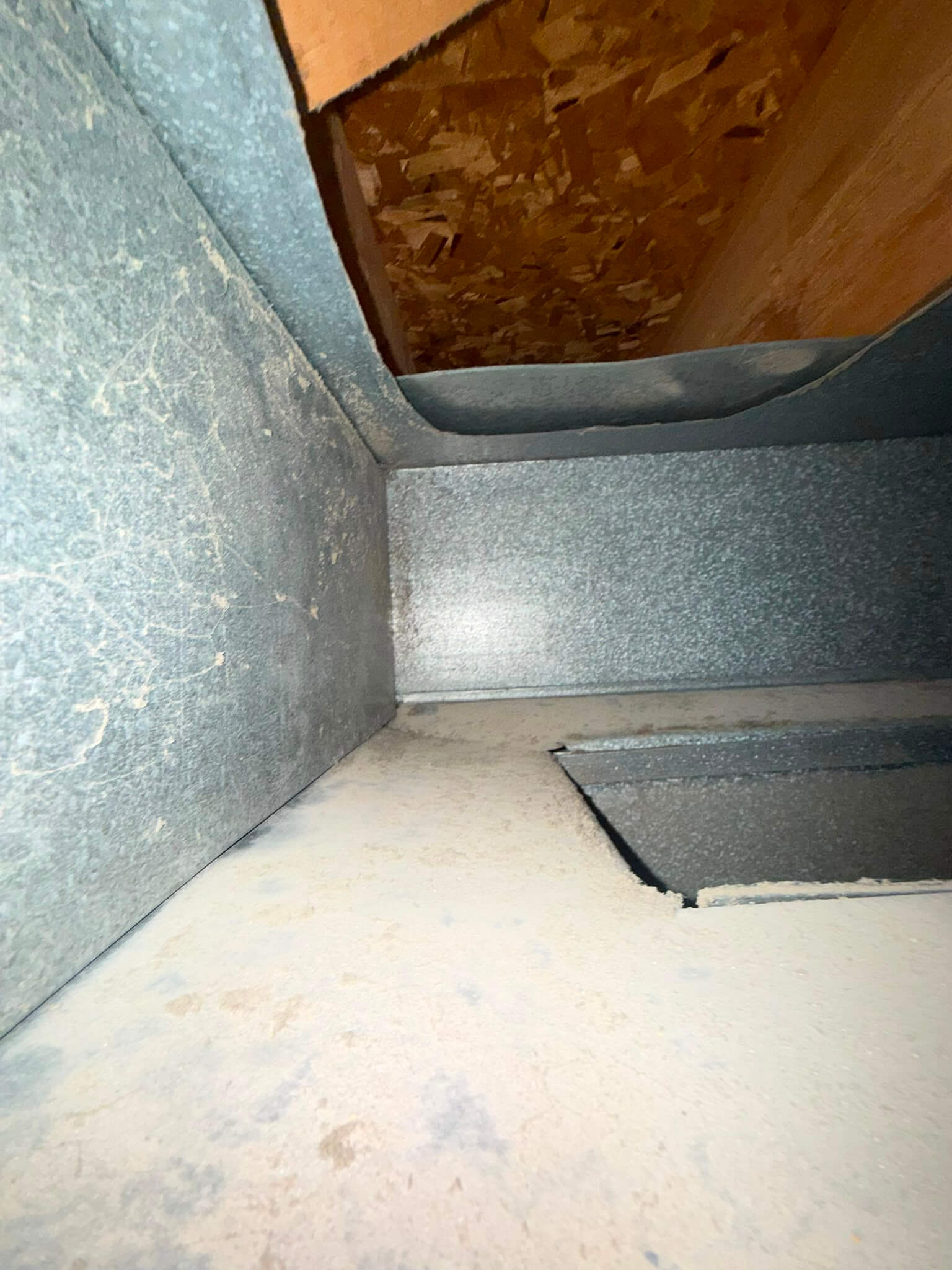 Brampton Air Duct Cleaning image 1 showing condition of ducts before cleaning by Power Hvac services Inc.