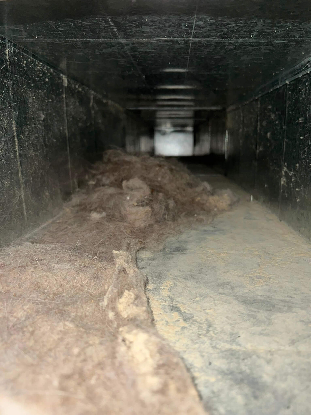Brampton Air Duct Cleaning image 1 showing condition of ducts before cleaning by Power Hvac services Inc.