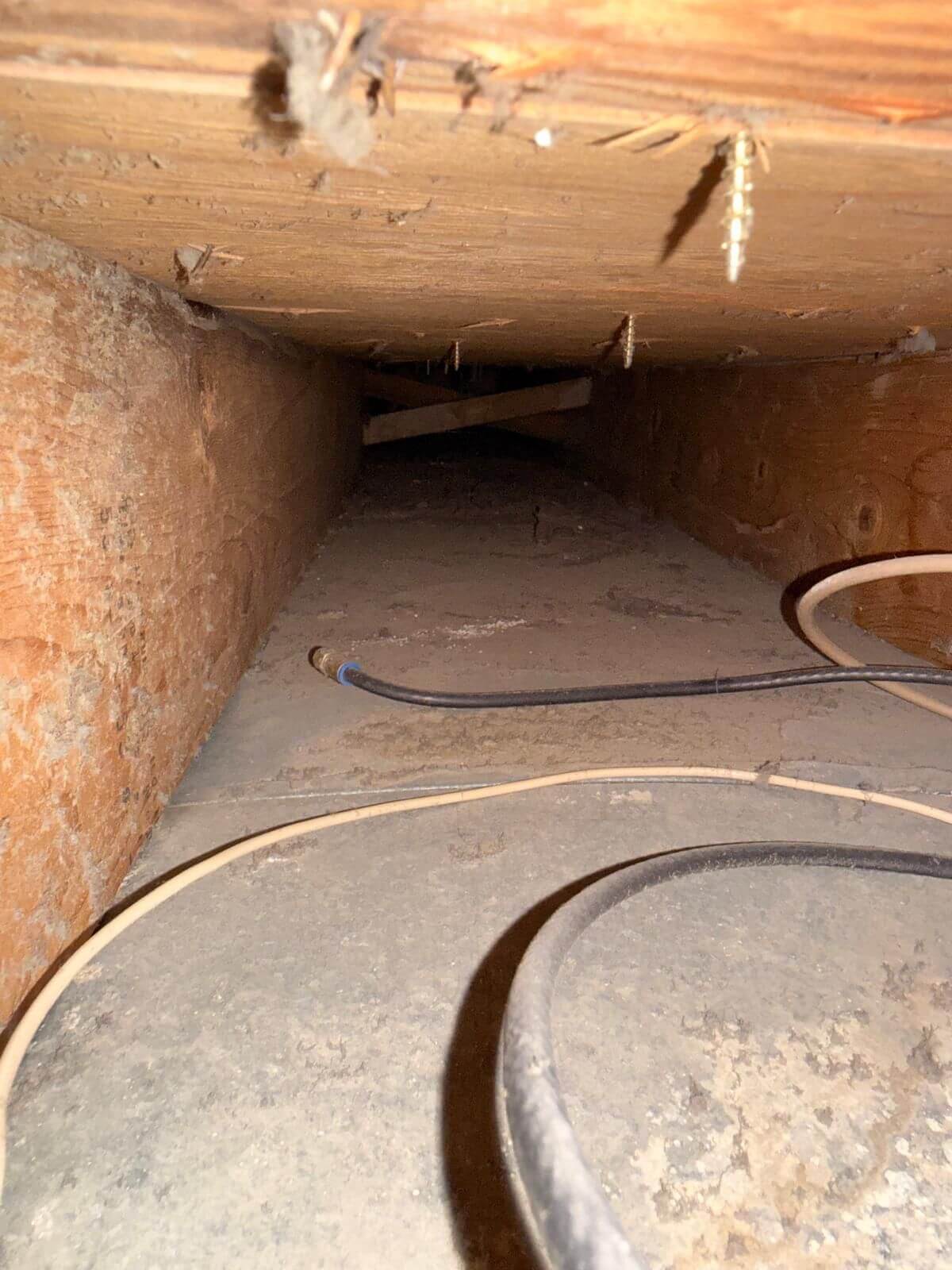 Cambridge Air Duct Cleaning image 1 showing condition of ducts before cleaning by Power Hvac services Inc.