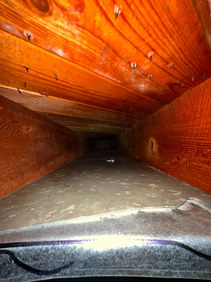 Guelph Air Duct Cleaning image 1 showing condition of ducts before cleaning by Power Hvac services Inc.