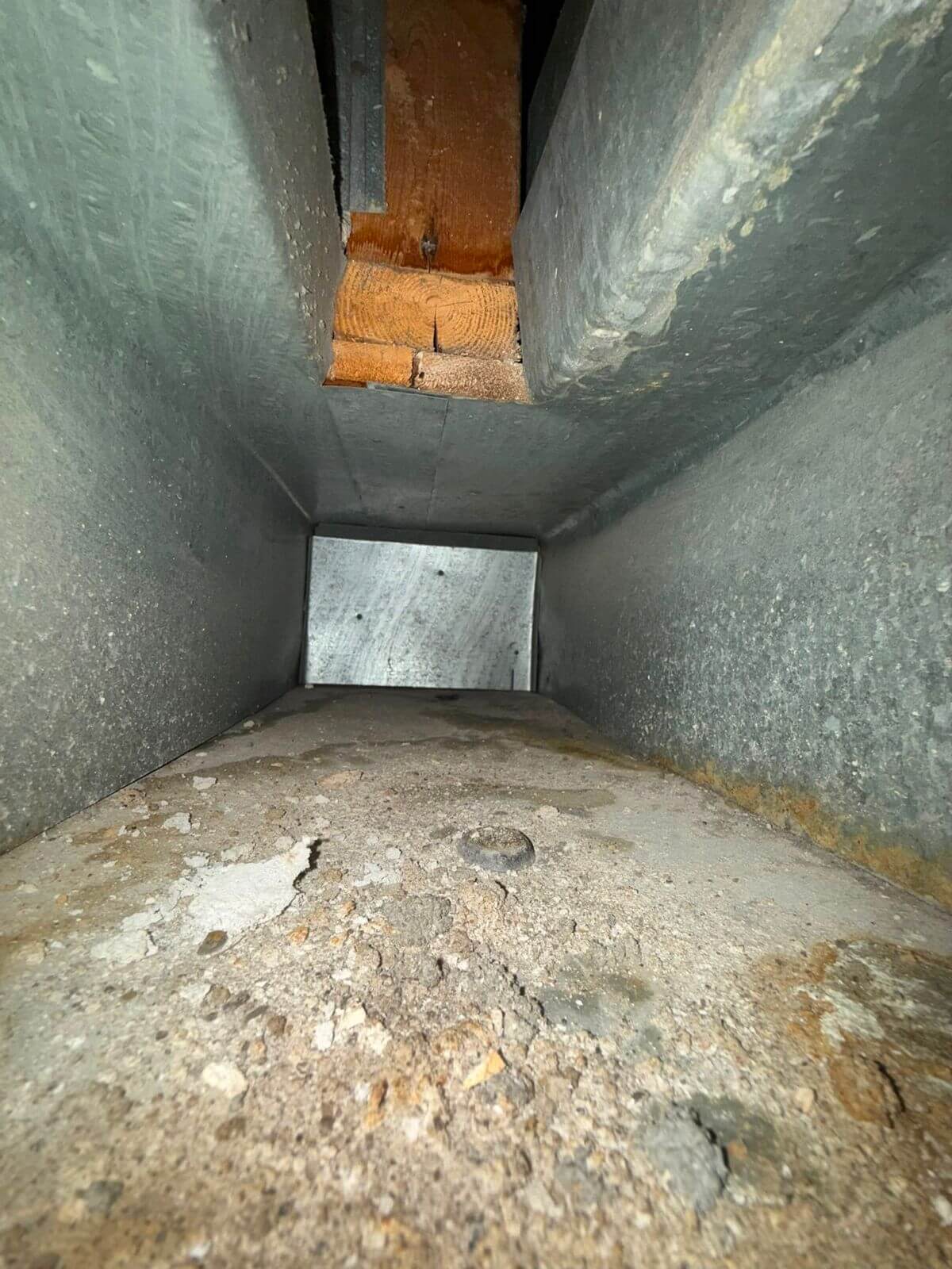 Guelph Air Duct Cleaning image 1 showing condition of ducts before cleaning by Power Hvac services Inc.