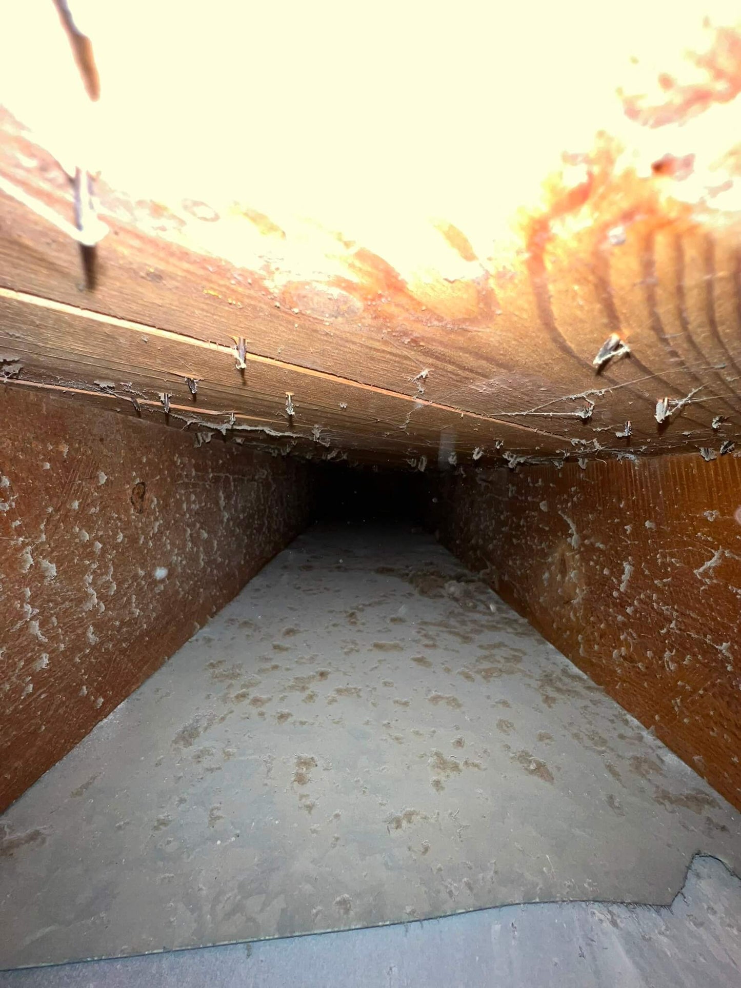 Lakeshore Air Duct Cleaning image 1 showing condition of ducts before cleaning by Power Hvac services Inc.