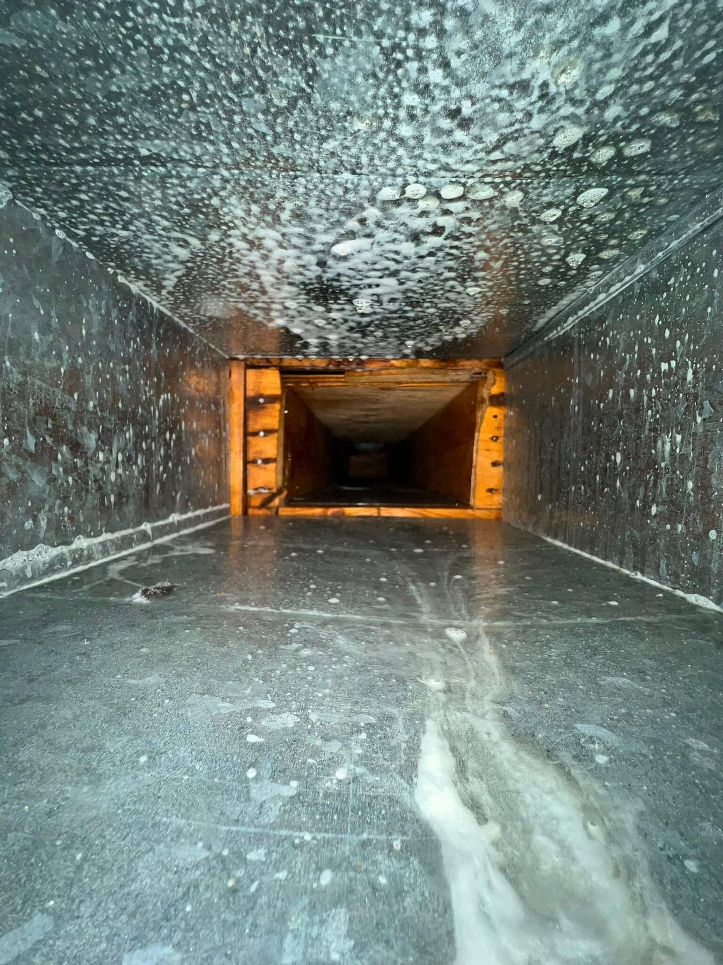 Lakeshore Air Duct Cleaning image 1 showing condition of ducts after cleaning by Power Hvac services Inc.