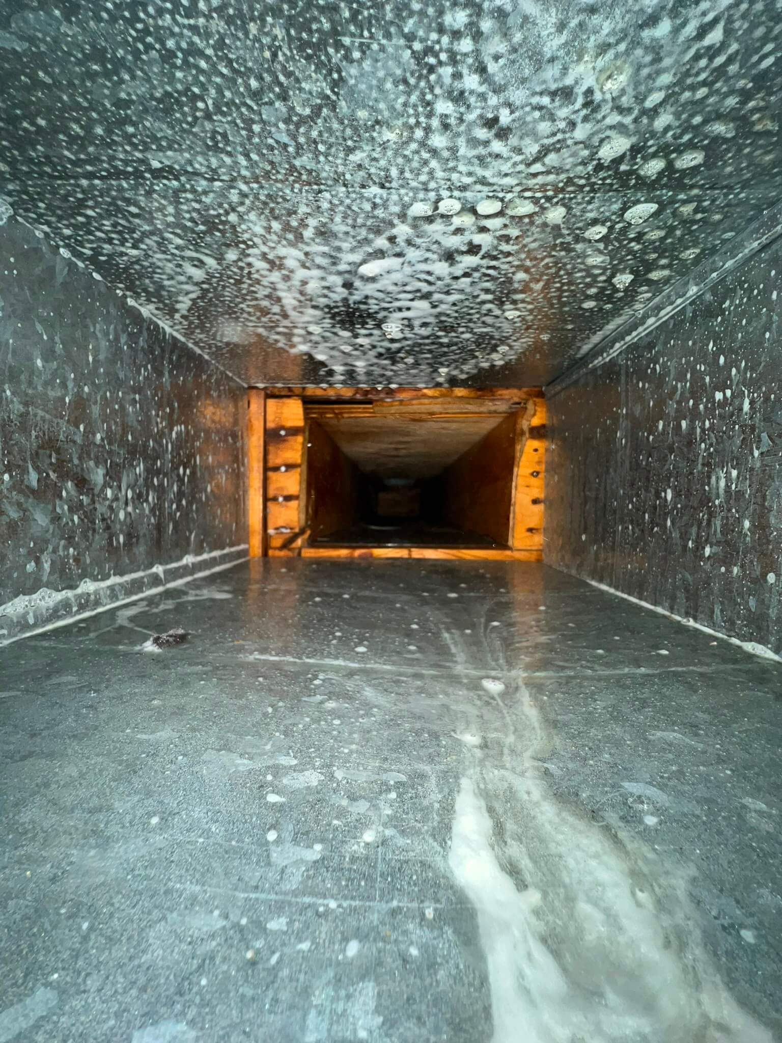 Lakeshore Air Duct Cleaning image 1 showing condition of ducts after cleaning by Power Hvac services Inc.