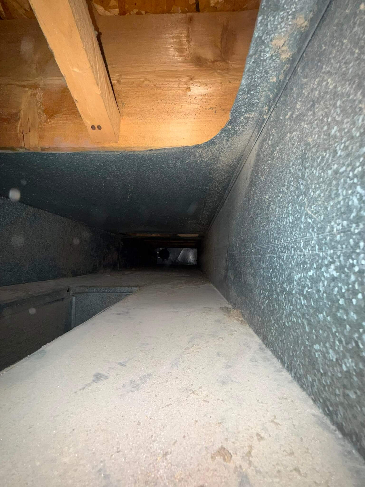 Waterloo Air Duct Cleaning image 1 showing condition of ducts before cleaning by Power Hvac services Inc.