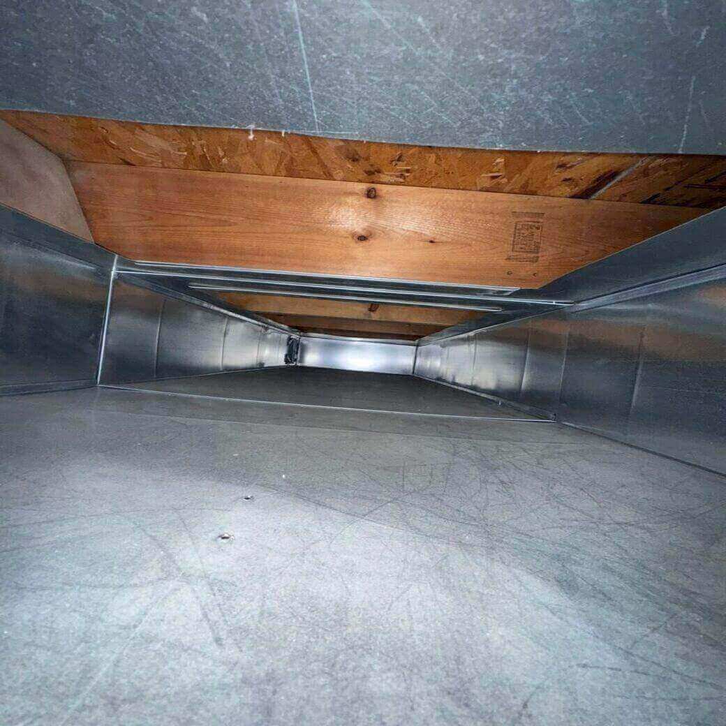 Picture of a duct after cleaning for Local HVAC Service Near Medone by Power HVAC Services Inc.