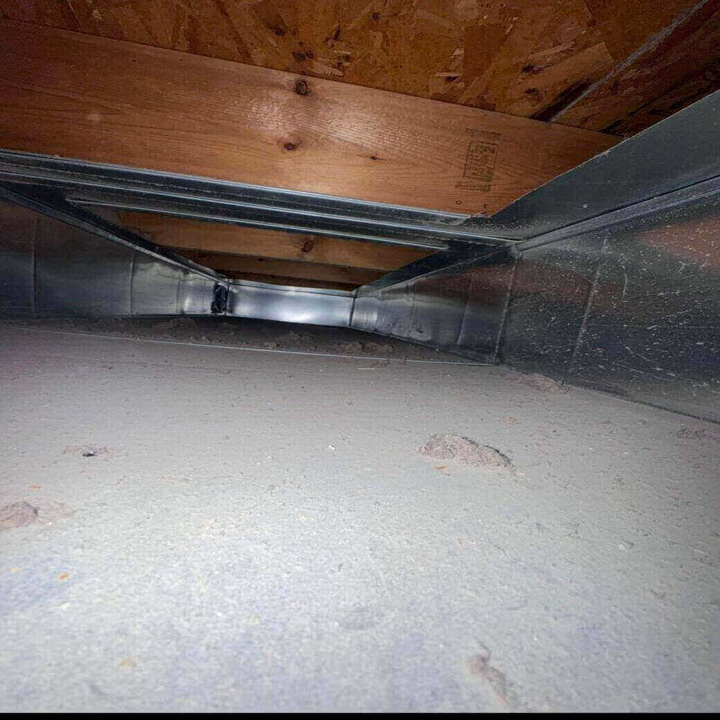 Before picture of condtion of duct work for Local HVAC Service Near Me