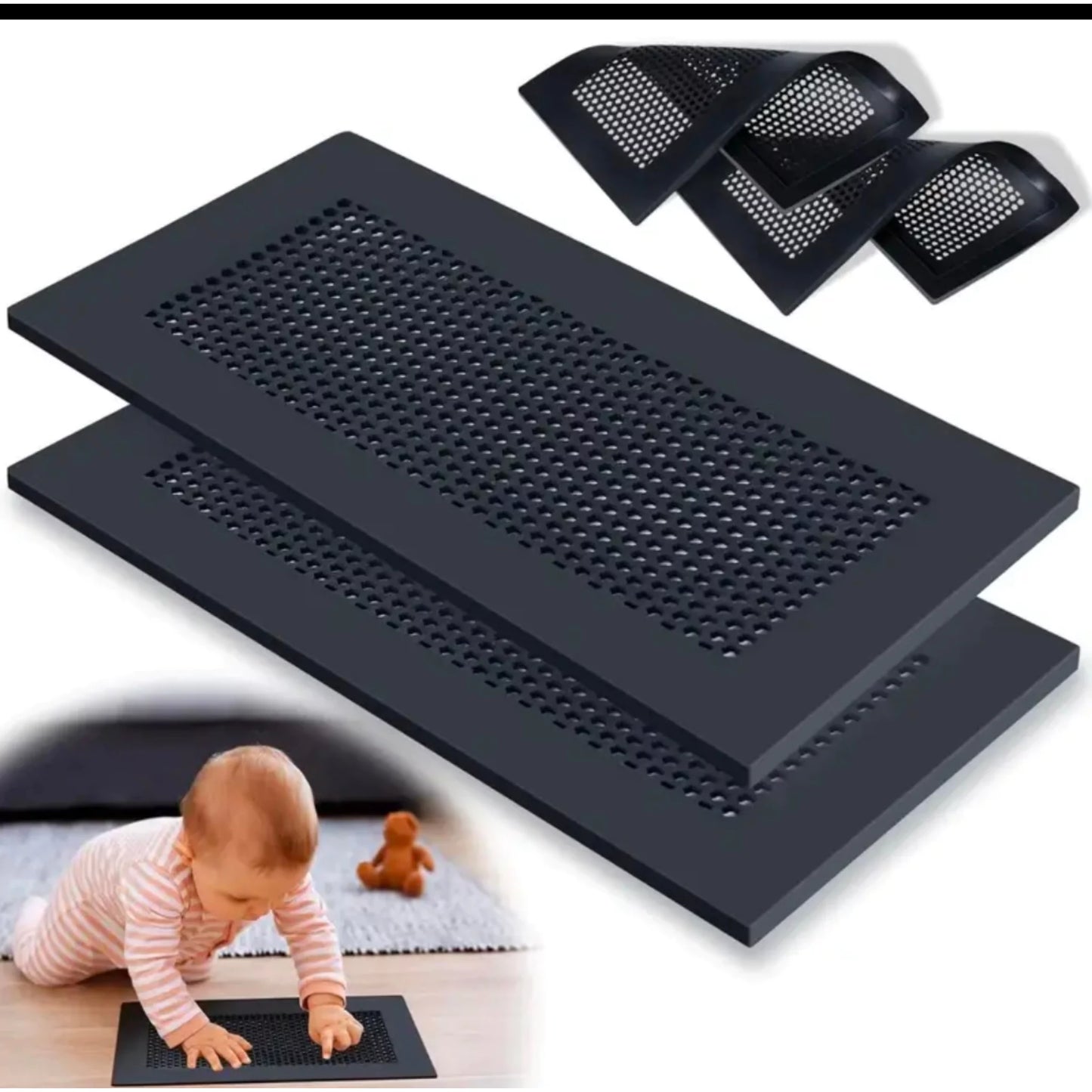 Floor vent cover screen safe for kids