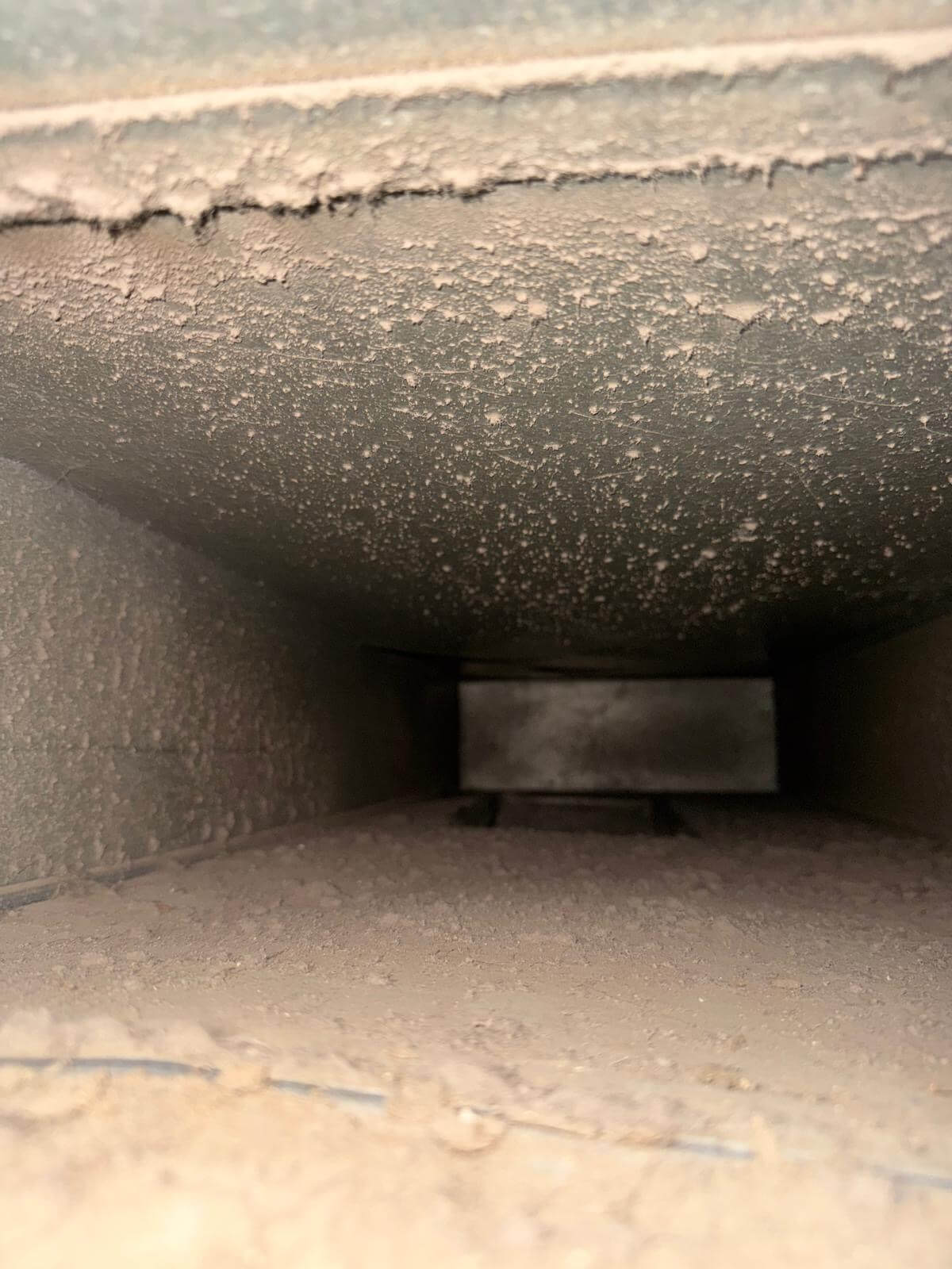 Toronto duct cleaning experts image showing duct cleaning condition before cleaning by Power HVAC Services Inc.